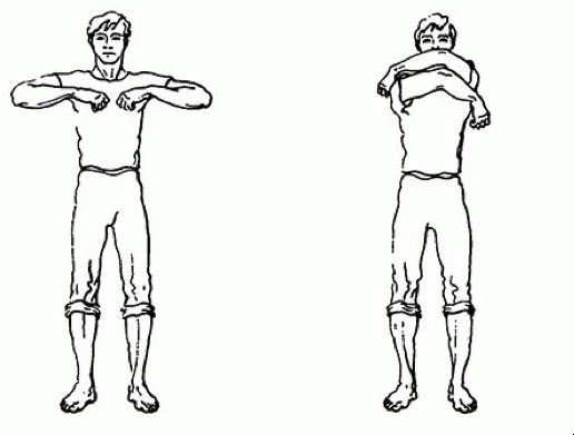 Упражнение обними плечи гимнастики Стрельниковой